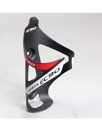 carbon bottle holder red black