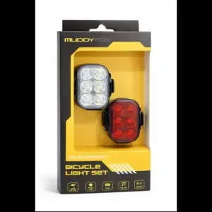 MUDDYFOX USB Rechargeable Multi LED Rectangular Bike Light Set